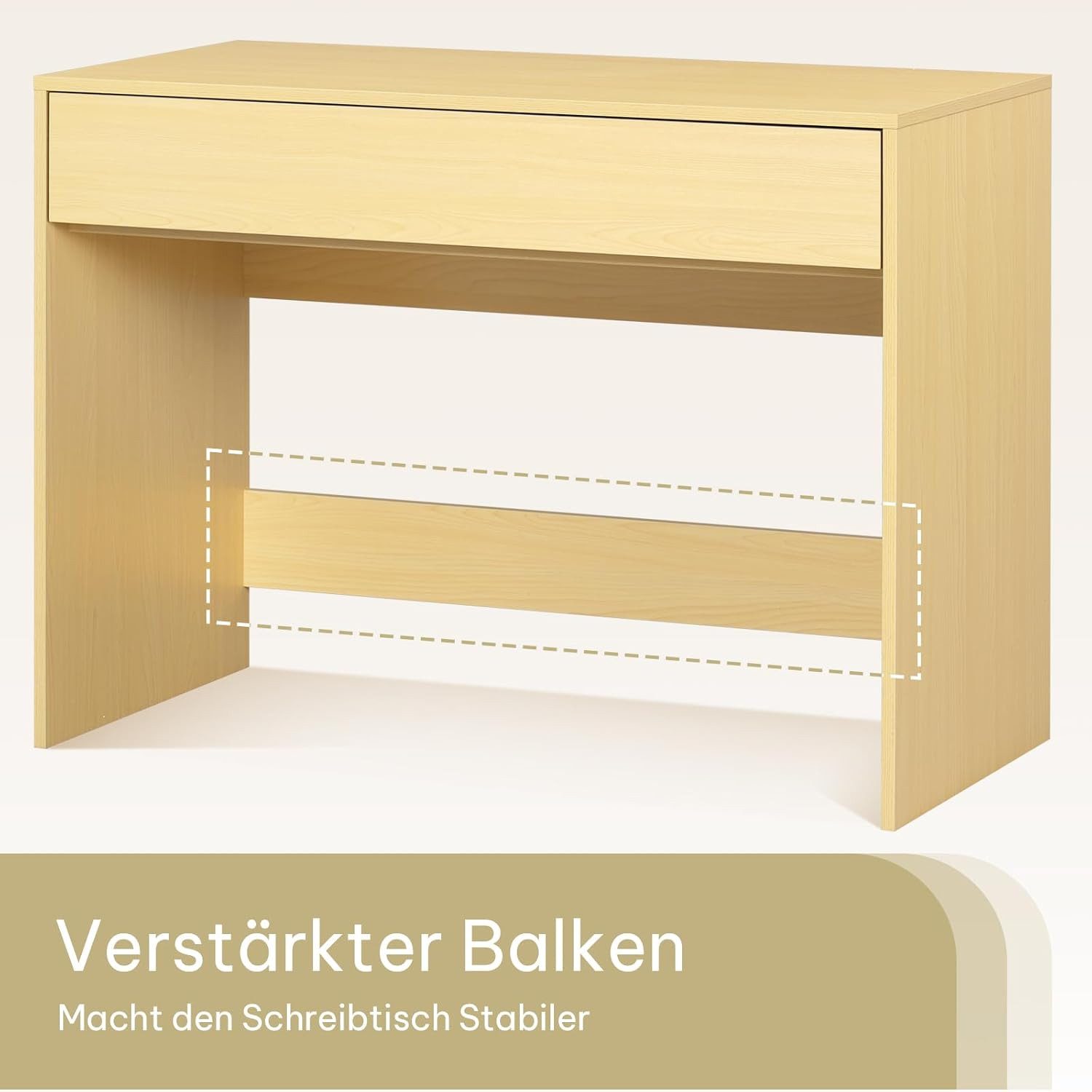 EUGAD Schreibtisch (1-St), Bürotisch PC Tisch mit Schublade&Stauraum