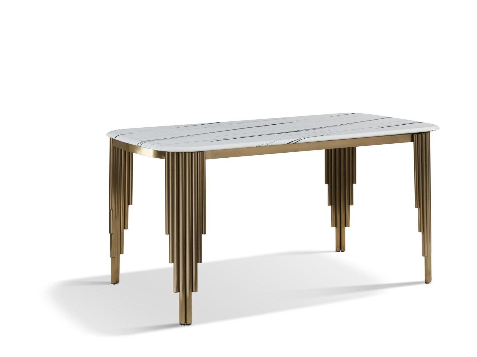 Xlmoebel Esstisch Chesterfield-Sofa aus Leder in modernem Schwarz, Made in Europa