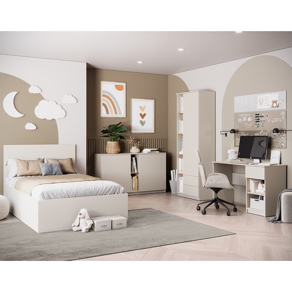 Lomadox Jugendzimmer-Set FIER-129, (Sparset, 4-tlg., Bett Sideboard Kleider günstig online kaufen