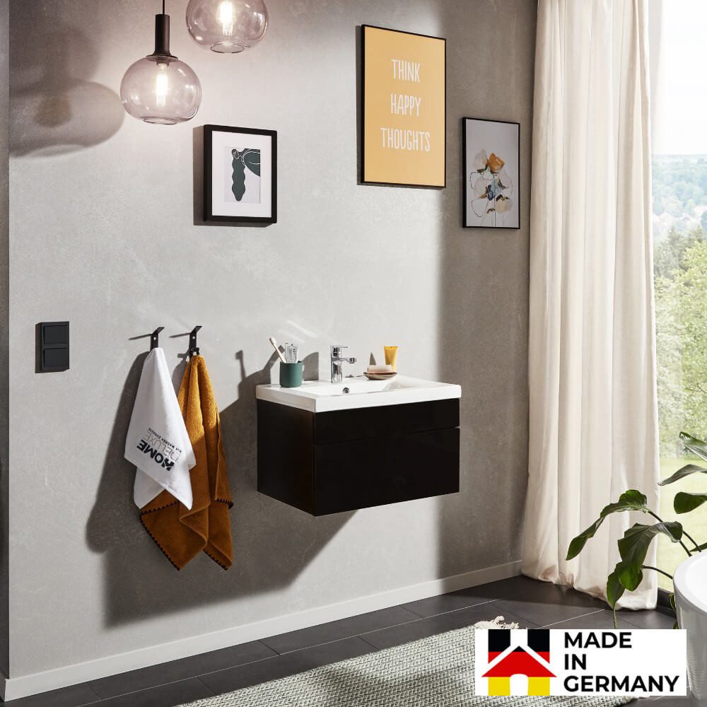 HOME DELUXE Badmöbel-Set WANGEROOGE - 60cm / 80 cm, (1-ST. bis 2 teilig), Badschrank, Badmöbel, Waschbeckenunterschrank