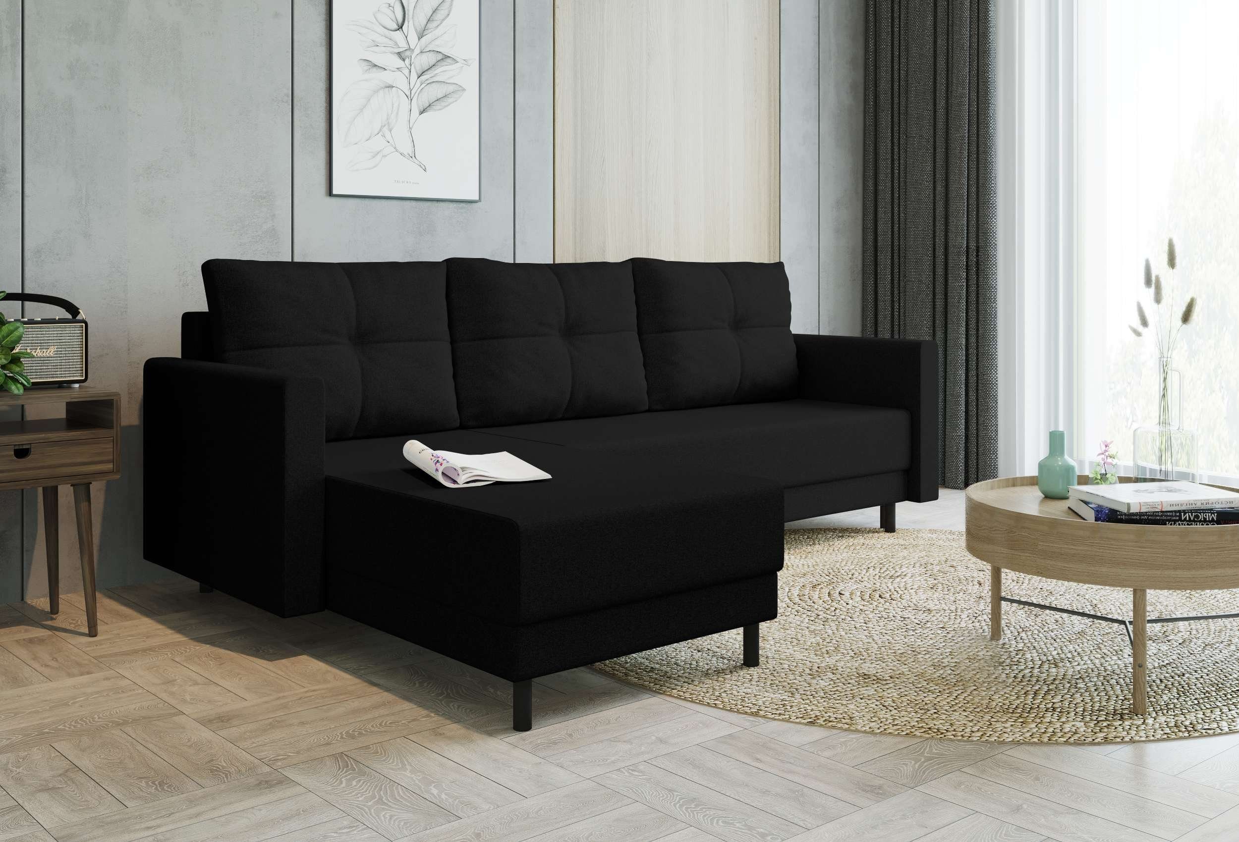 Stylefy mit L-Form, Bettfunktion, Design Sitzkomfort, Sofa, Modern Ecksofa Paloma, mit Bettkasten, Eckcouch,
