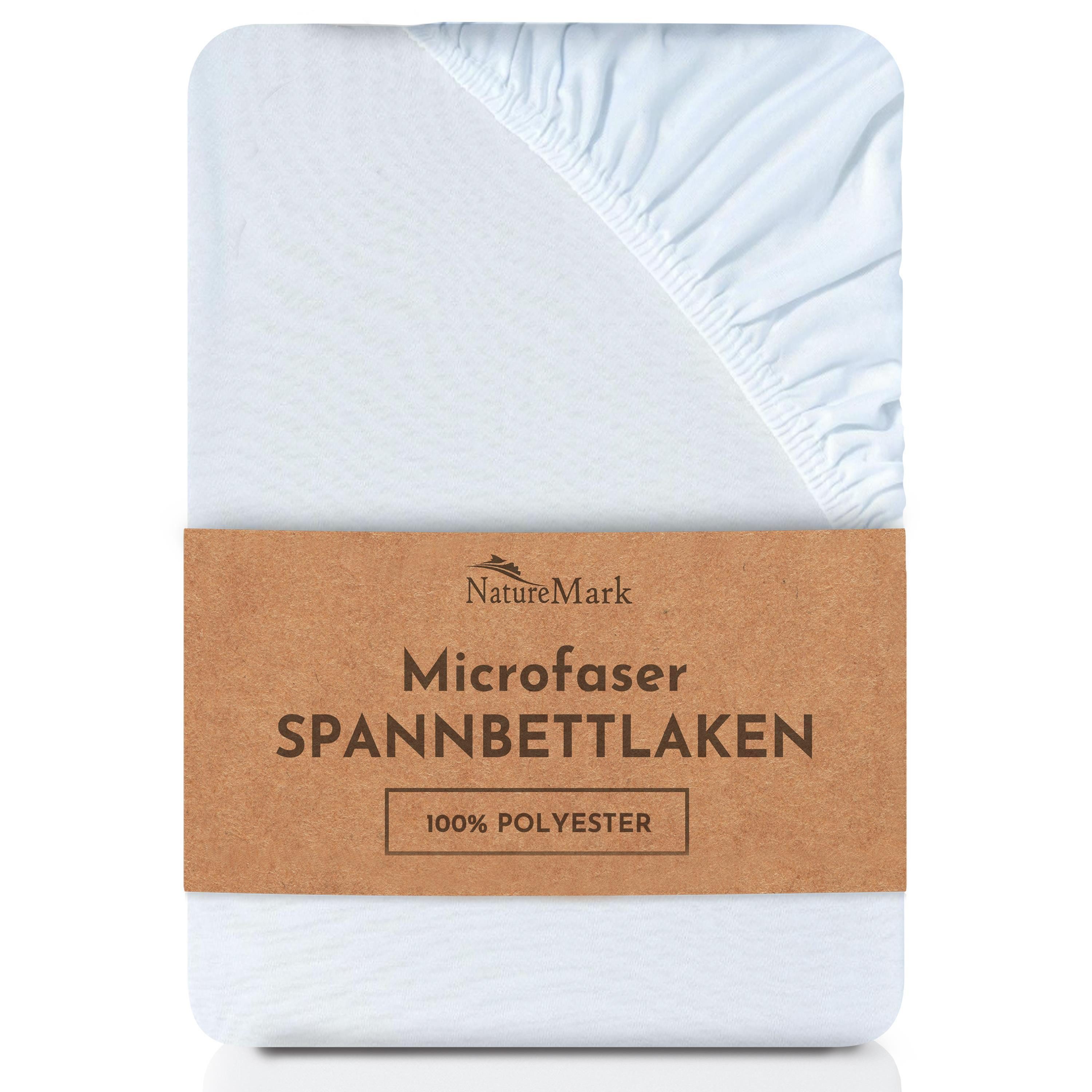 NatureMark Spannbettlaken Mikrofaser Spannbetttuch, Polyester, Gummizug: ru günstig online kaufen