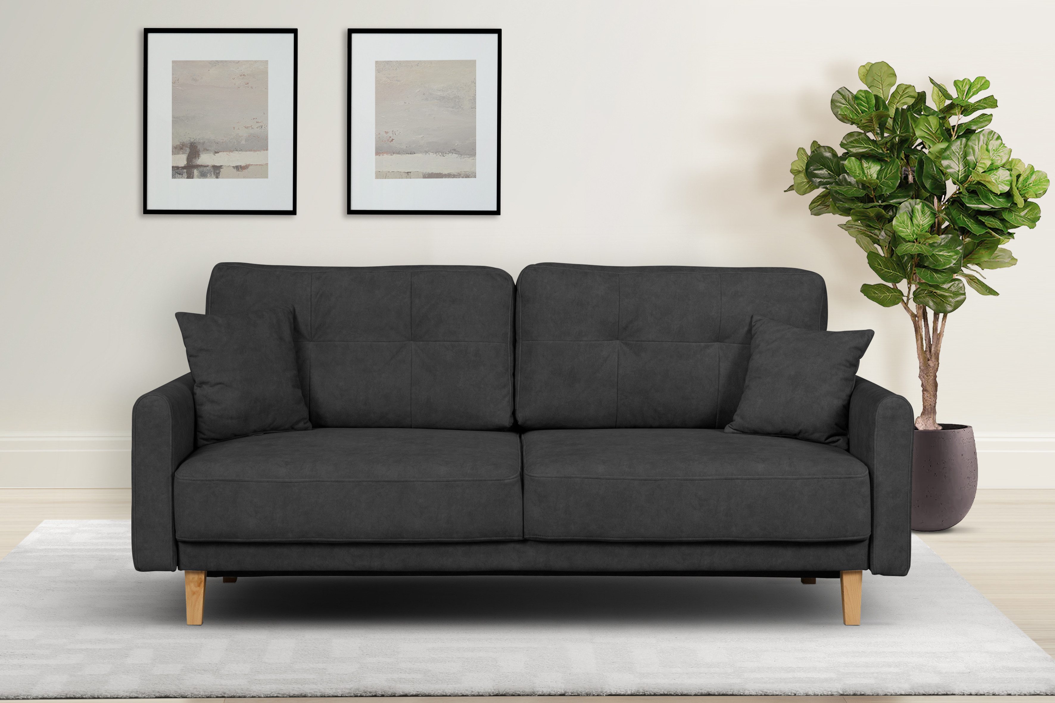 Home affaire 2-Sitzer "TRIPLO mit Wellenunterfederung, Maße B/T/H: 165/100/ günstig online kaufen