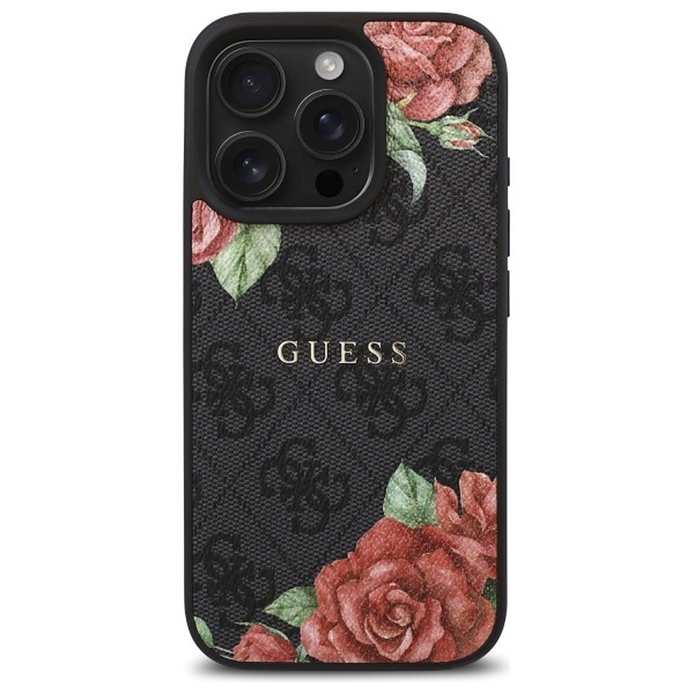 Guess Handyhülle Schutzhülle Handyschale Blumenmotiv 6,9 Zoll, MagSafe, Blumenmuster, erhöhte Kanten