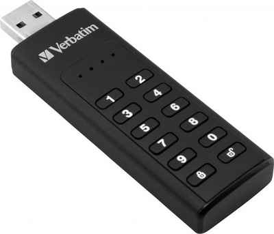 Verbatim »Keypad Secure USB-3.2 Gen 1« USB-Stick (USB 3.2, Lesegeschwindigkeit 160 MB/s)