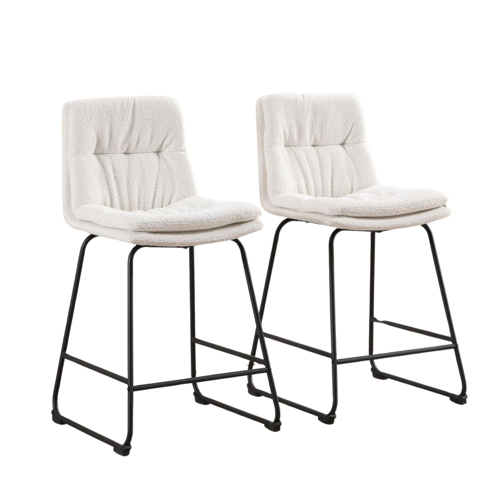 WAHSON OFFICE CHAIRS Barhocker 2er Set,PU-Leder/Kunstfell günstig online kaufen