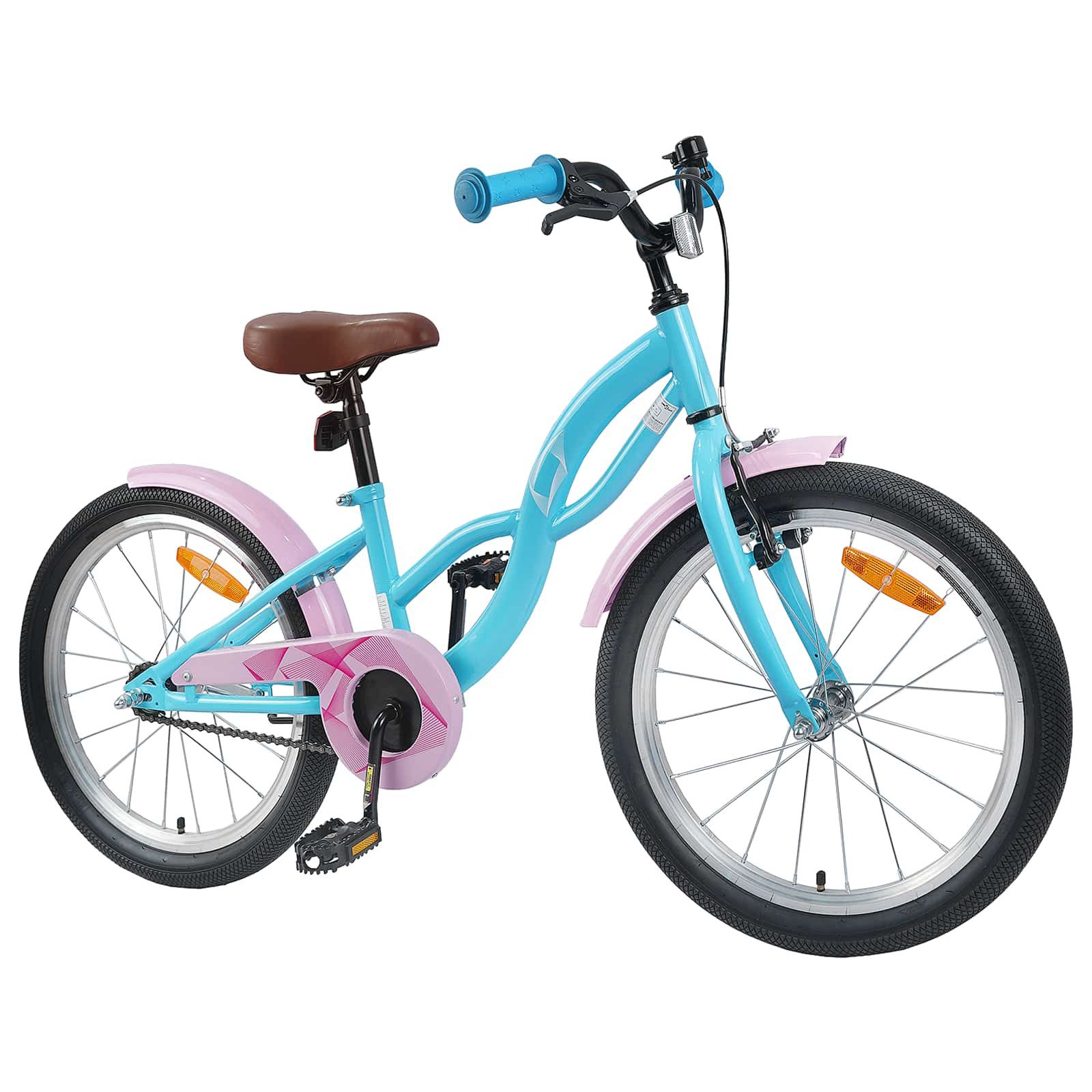 vidaXL Kinderfahrrad 137 x 54 x 79 cm Kinderfahrrad 20 Zoll für 6-11 Jahre alt Himmelblau