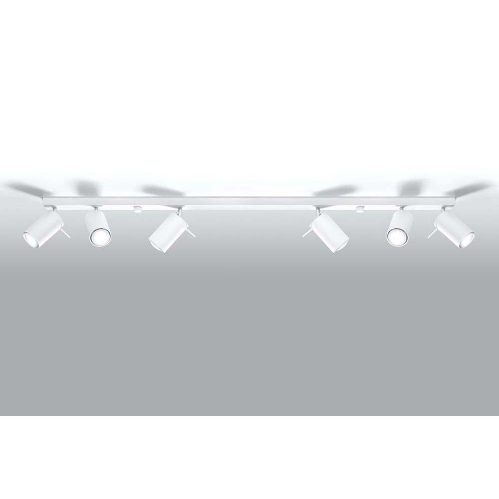 Leuchtmittel Deckenleuchte 6-flammig Deckenstrahler LED nicht Weiß Deckenspot, L etc-shop 120 inklusive, verstellbare cm