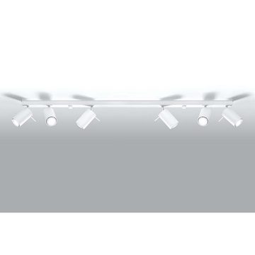 etc-shop LED Deckenspot, Leuchtmittel nicht inklusive, Deckenleuchte Deckenstrahler 6-flammig Weiß L 120 cm verstellbare