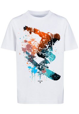 F4NT4STIC T-Shirt Snowboarder Print