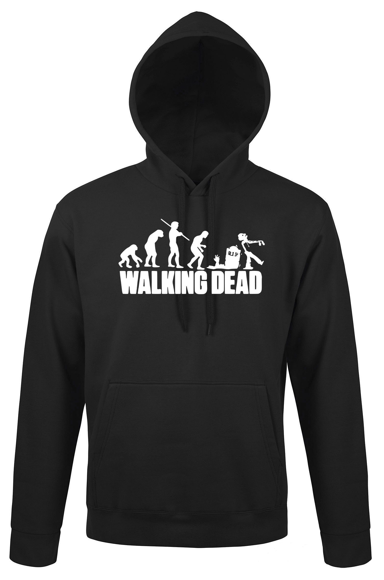 Youth Designz Kapuzenpullover Walking Dead Herren Hoodie Pullover mit trendigem Zombie Serien Motiv Schwarz