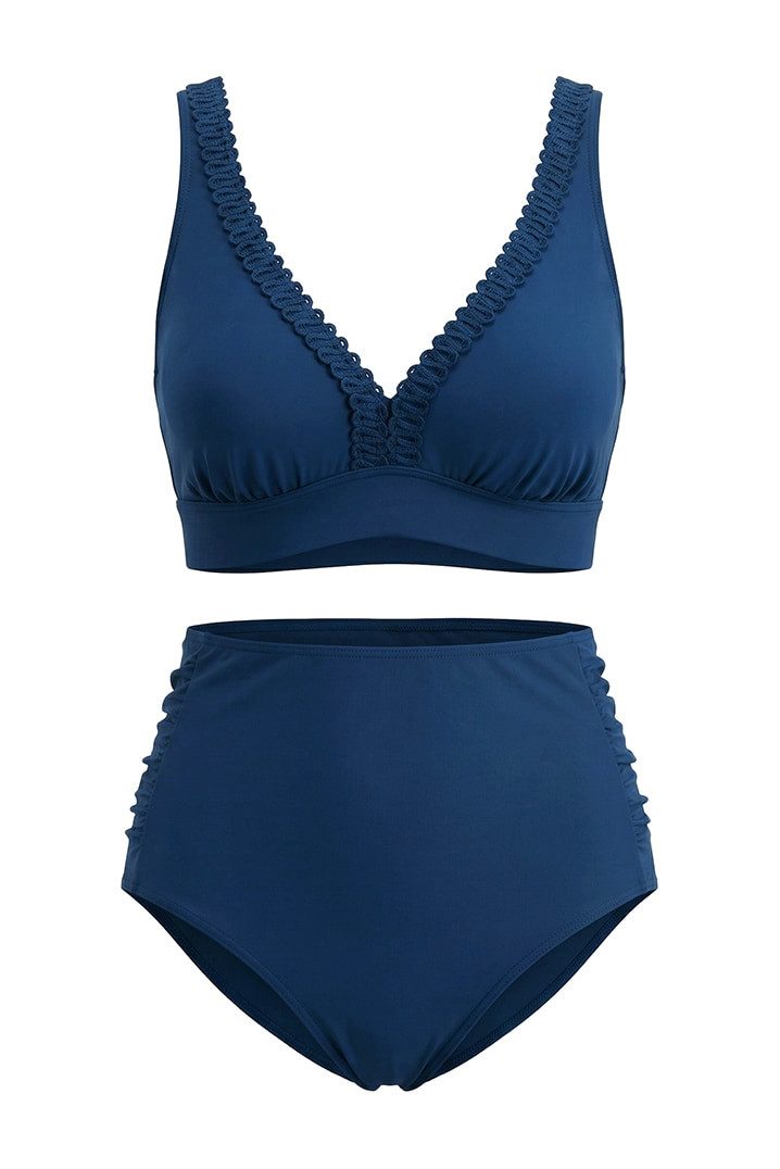 Ulla Popken Bustier-Bikini Bikini Zierband Softcups Träger verstellbar