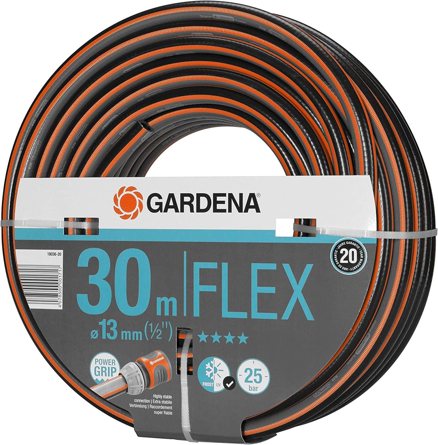 Thumbnail - GARDENA Gartenschlauch Comfort FLEX 30 m - Gartenschlauch - grau/orange