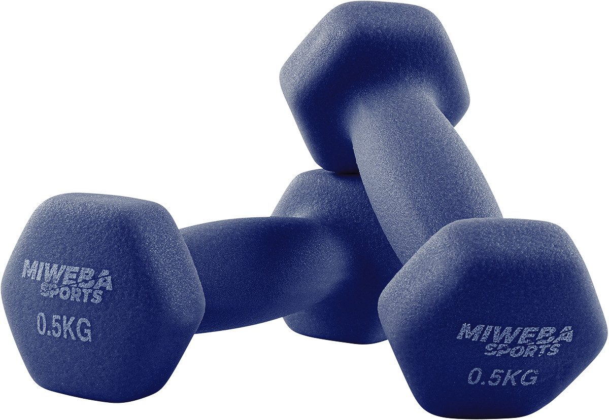 Miweba Sports Kurzhantel Gymnastikhanteln NKH100 - 9 Gewichtsklassen, (Set, Гантели, Kurzhanteln, Gymnastikhanteln, Hantelset), Aerobic Hantel Set Kurzhantel Fitnesshanteln Gewichte