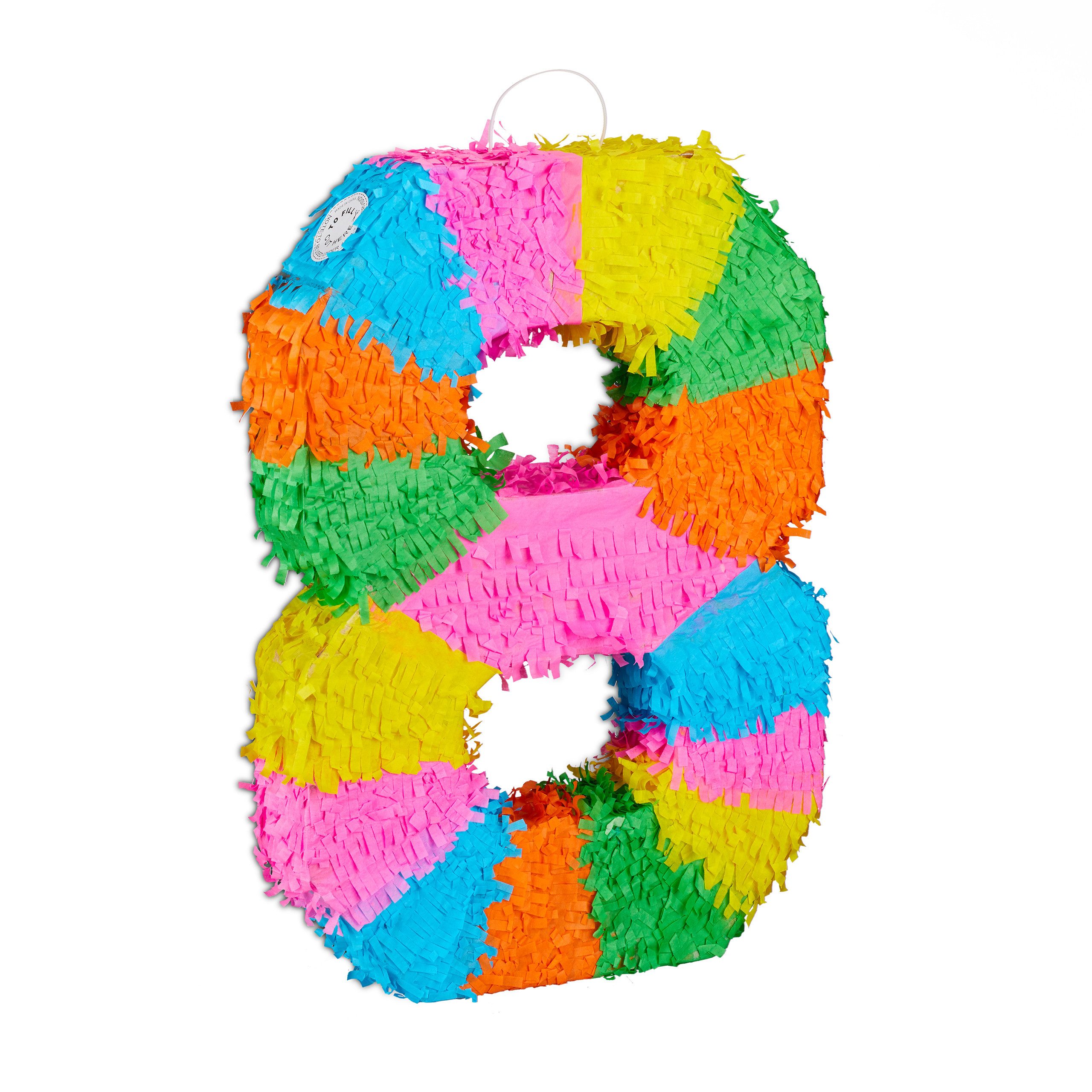 relaxdays Pinata Geburtstag Zahl, 8