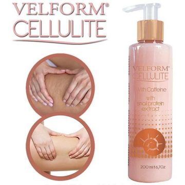 Velform® Körpercreme Cellulite - Anti Cellulite Creme Spar Set, 1-tlg., Schneckenprotein und Koffein, verbessert Stoffwechsel und Durchblutung