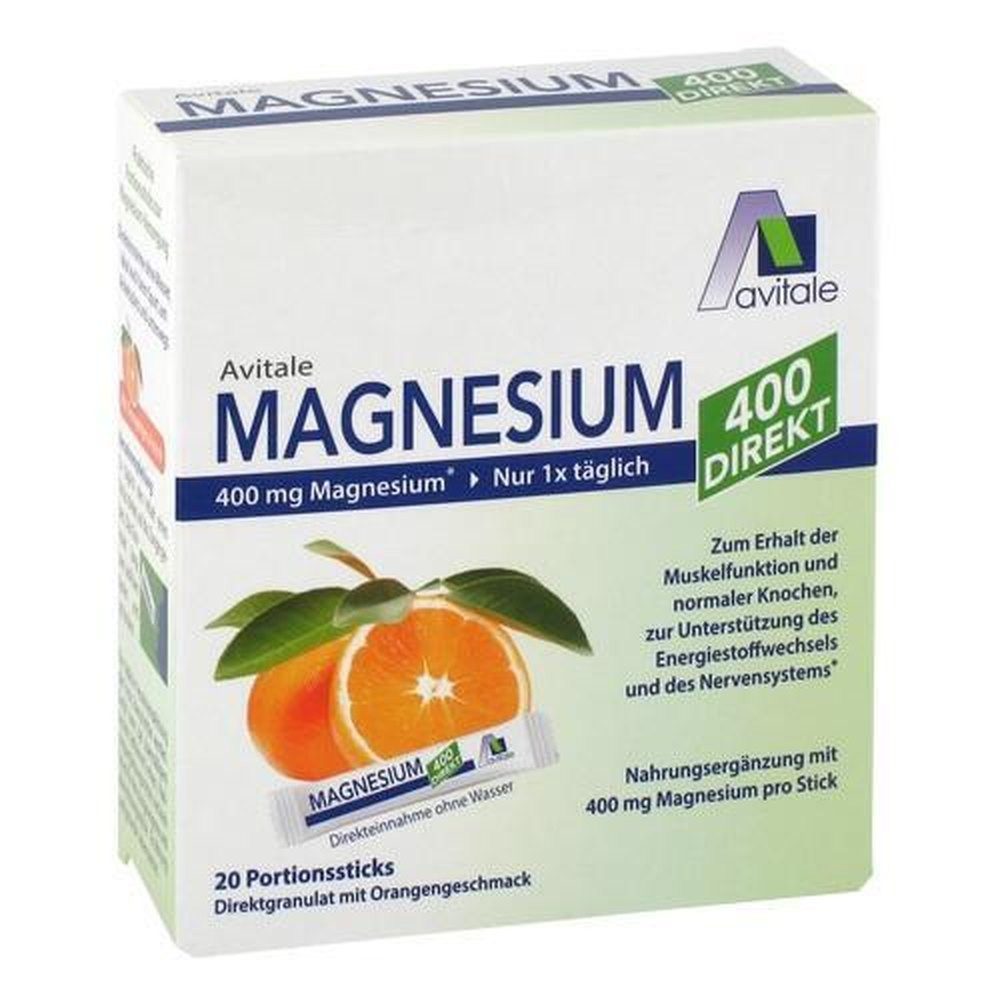 Avitale GmbH MAGNESIUM 400 direkt Orange Portionssticks 20 X 2.1g Pulversticks