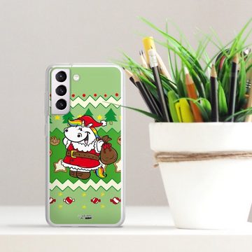 DeinDesign Handyhülle Ugly Christmas Pummeleinhorn Grün, Samsung Galaxy S21 FE Silikon Hülle Bumper Case Handy Schutzhülle