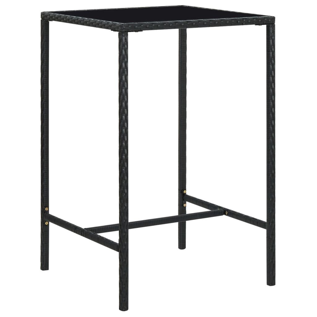 vidaXL Gartentisch Garten-Bartisch Schwarz 70x70x110 cm günstig online kaufen