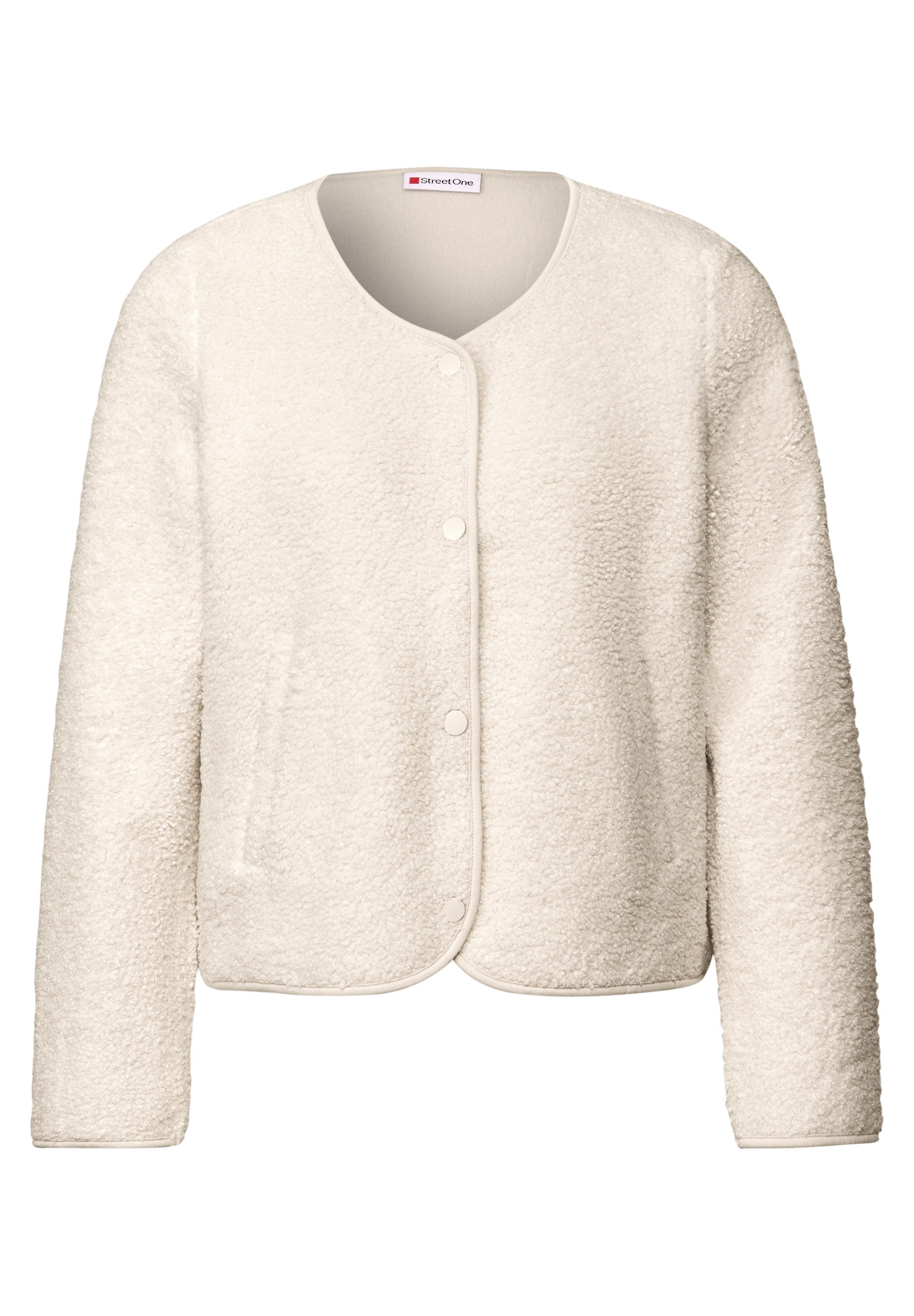 STREET ONE Langarmshirt Teddy-Jacke mit Knopfleiste günstig online kaufen