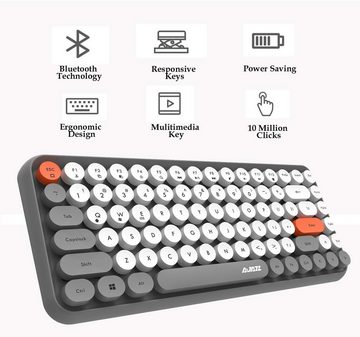 FELiCON Bequeme Bedienung Tastatur (Kompakte Portabilität, Intelligenter Schlafmodus, Ergonomisches Design)