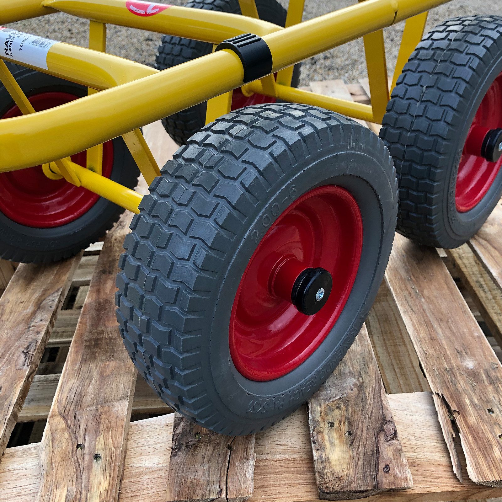 Ravendo Transportwagen Transportwagen Dolly 4 Rad 300 Kg Pannensicher TD 300-4W PU