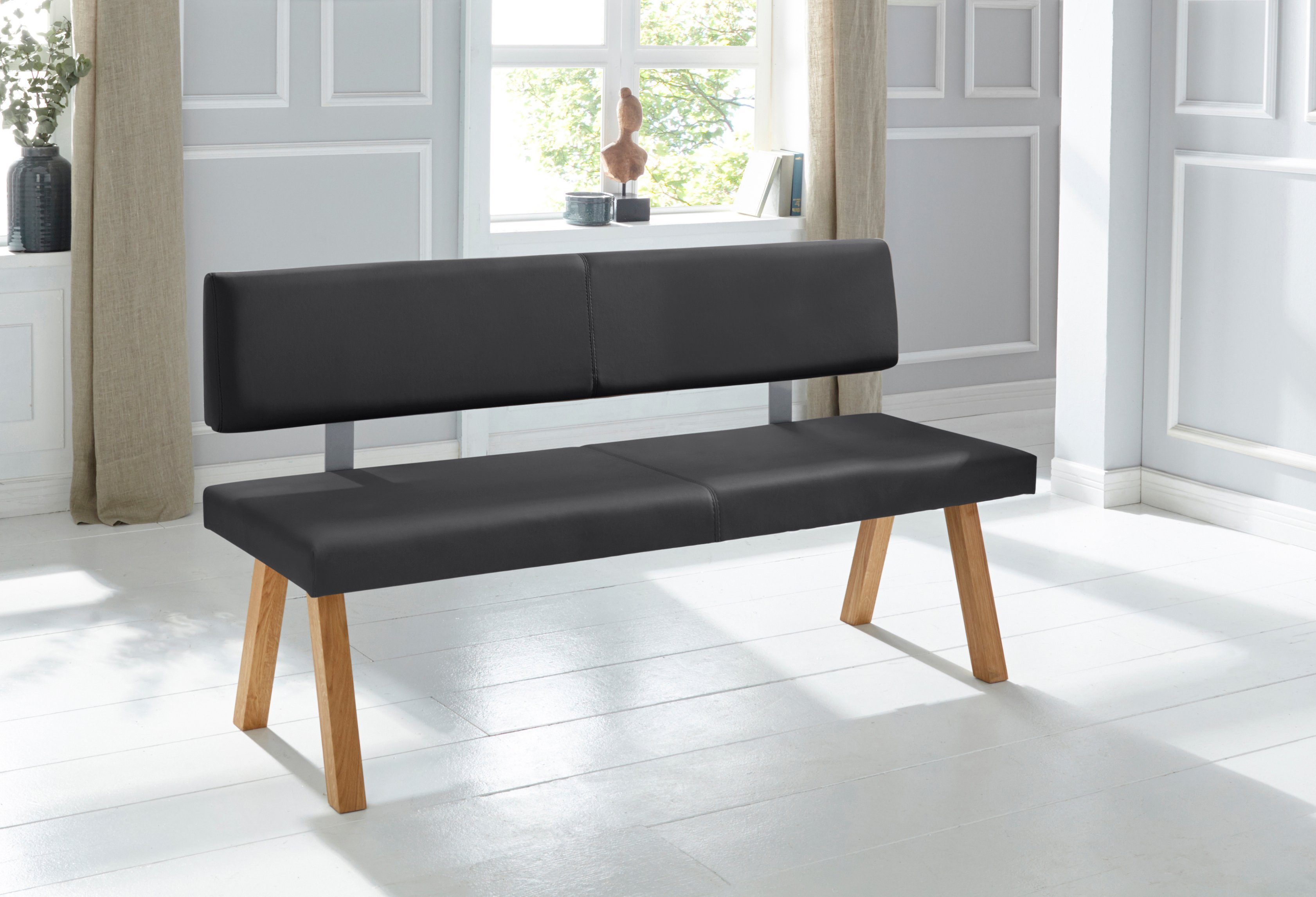 OTTO home Bank Mobilar Rio, mit Rückenlehne und aus Massivholz