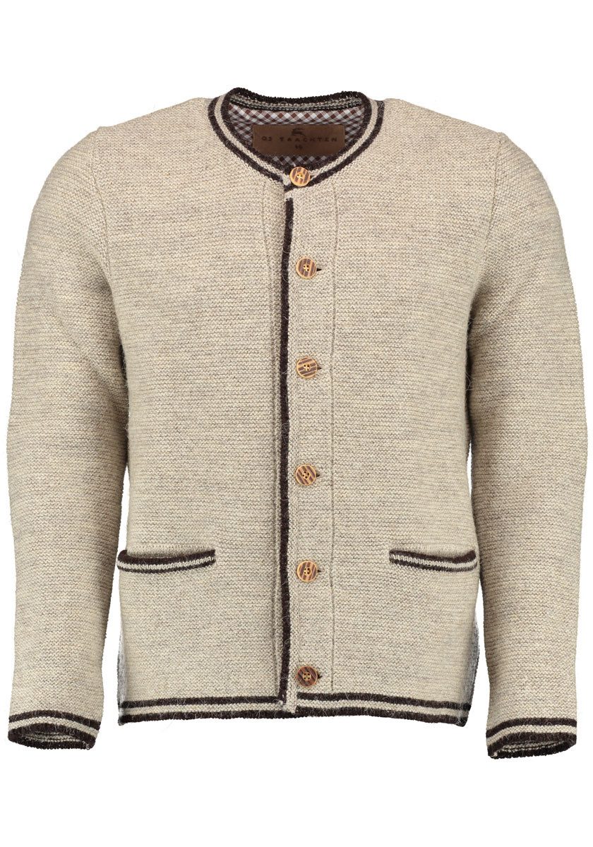 OS Trachten Strickjacke Siluno Regular Fit, Rundhalsausschnitt, 1/1-Arm, Wo günstig online kaufen