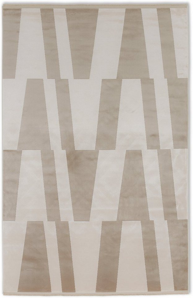 Teppich Magic 6104, SCHÖNER WOHNEN-Kollektion, rechteckig, Höhe: 7 mm, Hoch  Tief Struktur, mit Viskose, weich und glänzend, antistatisch, geeignet für  Fußbodenheizung