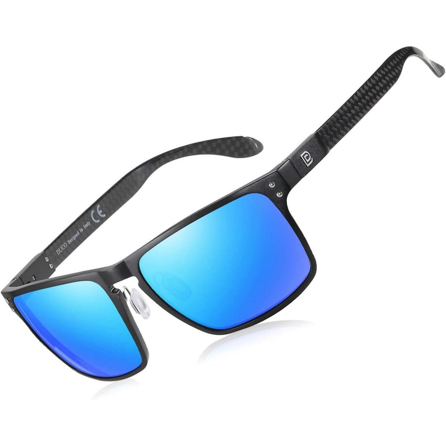 Sonnenbrille Sonnenbrille Herren polarisiert UV400 Kohlefaser Bügel verspiegelt