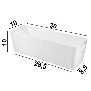 EBUY Aufbewahrungsbox 3x 30x10x10 AufbewahrungsboxFlascheneinsatz Ordnungskorb Regal (3 St)