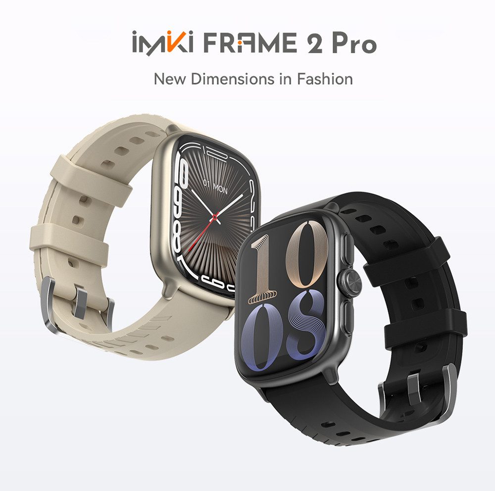 imiki Frame 2 Pro Kooperationsfall mit Benetton Smartwatch, 24/7 Gesundheitsüberwachung, Schlafüberwachung, 5ATM Wasserdichtigkeit
