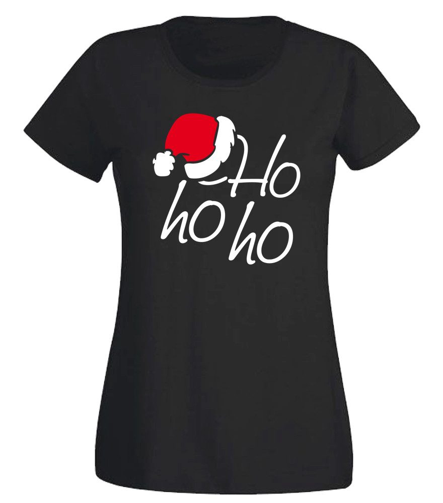 G-graphics T-Shirt Ho ho ho mit Santa´s Mütze Slim-fit Damen T-Shirt mit sc günstig online kaufen