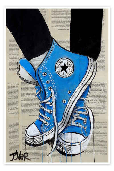 Posterlounge Poster Loui Jover, Nicht ohne meine blauen Schuhe, Jugendzimmer Illustration