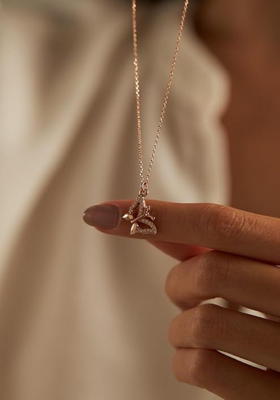 Einzelstück Charm-Kette Rebirth Halskette mit Schmetterling 925 Sterling Si günstig online kaufen