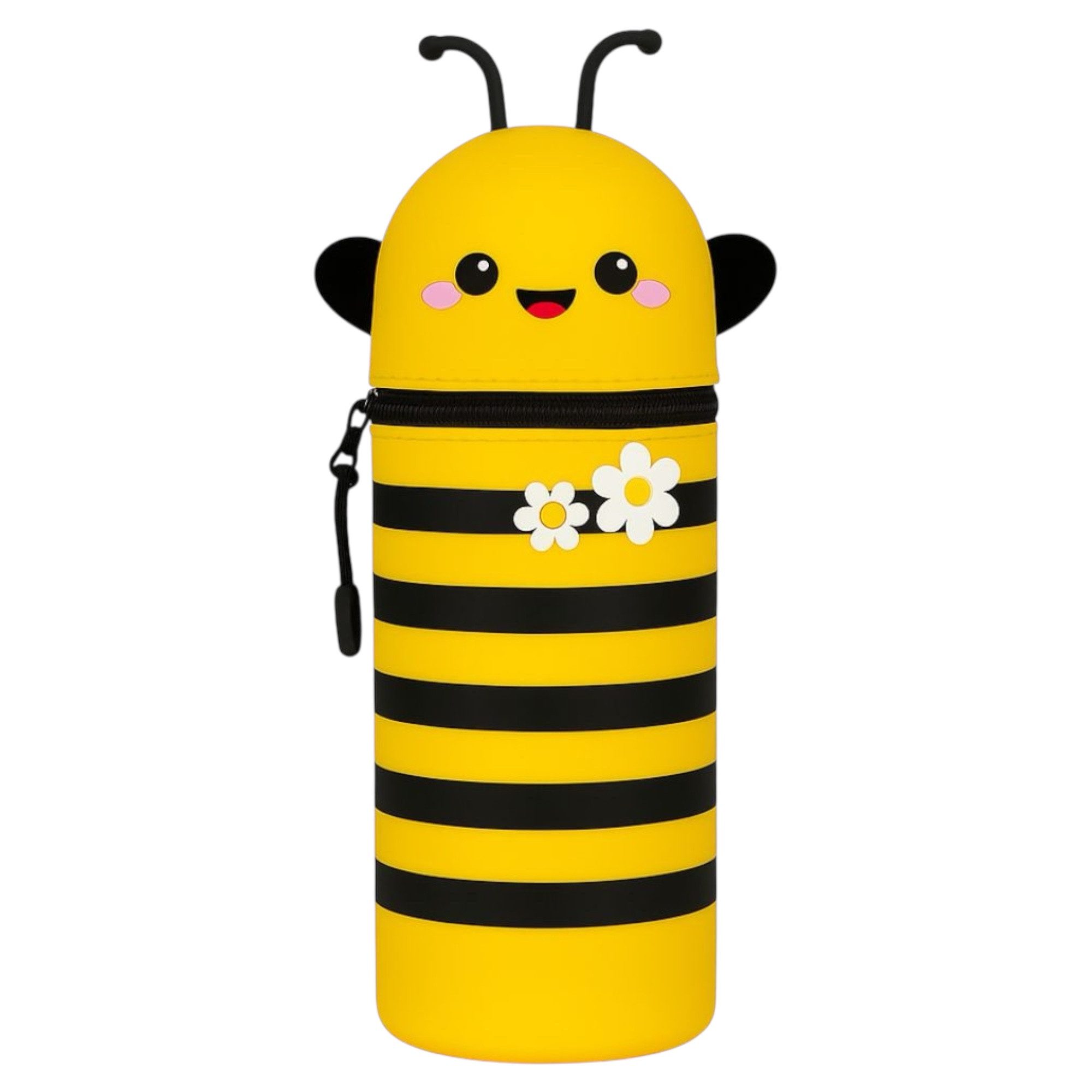 ZUKUNFTSENKEL Federmäppchen Etui Silikon Kinder Mäppchen, (Stiftebox für Schule Büro & Kindergarten, (Pinguin, Panda, Dino, Bär, Katze, Biene), Ausziehbares Federmäppchen mit Tier Design