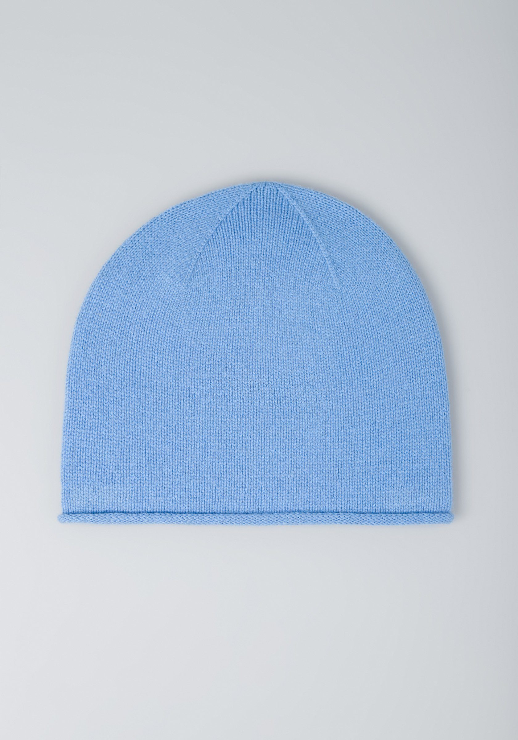 Icy Edge Blue Mütze Rolled modischer & Rollsaum Kaschmir Republic Style Beanie Republic Style