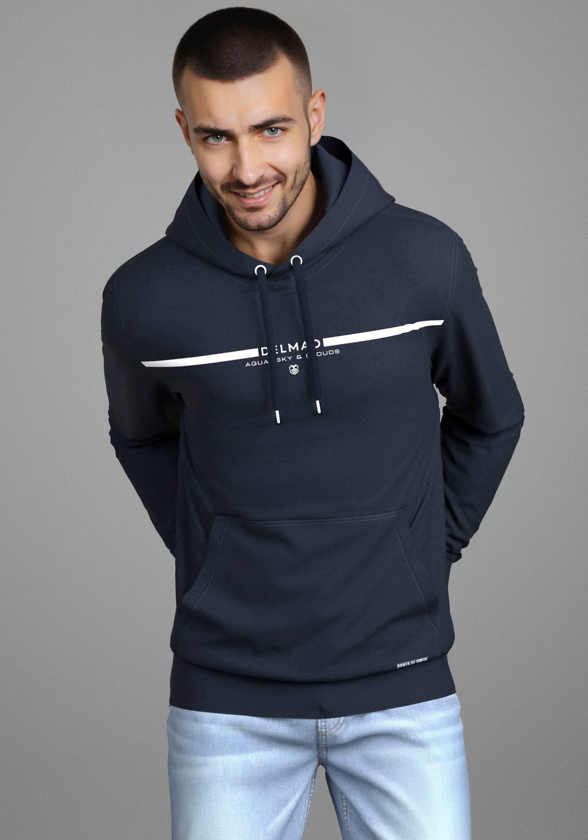 DELMAO Kapuzensweatshirt Langarm, lockere Passform, mit Print, mit Kapuze günstig online kaufen