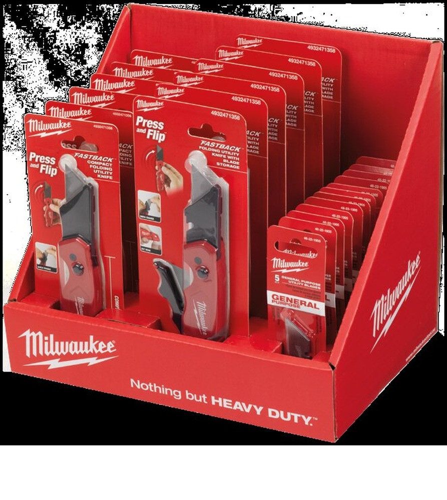 Milwaukee Cuttermesser MILWAUKEE-MESSERSET IM THEKENDISPLAY