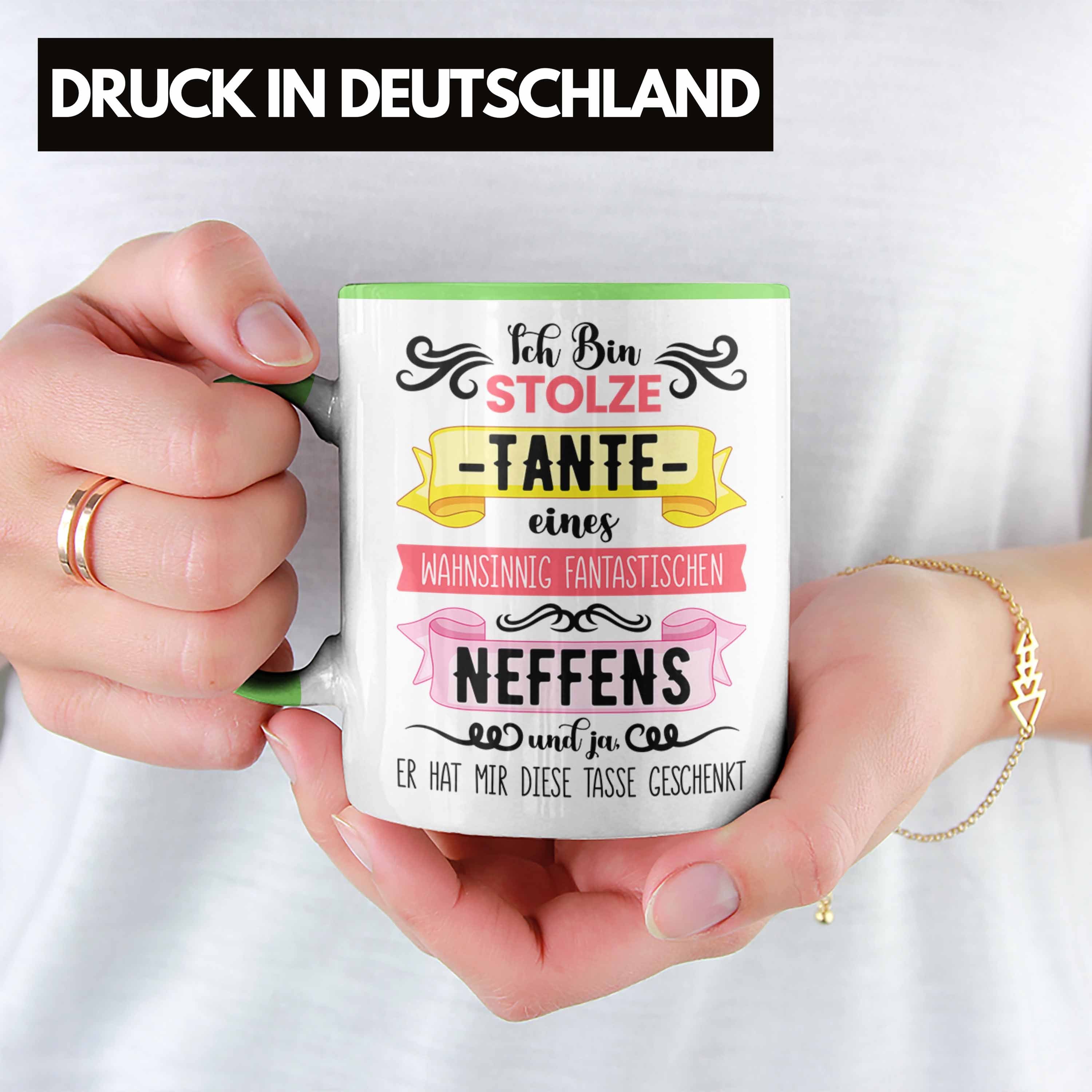 Lustig Trendation Tasse Geschenk Tasse für Neffe Spruch - Grün Trendation Geschenkidee von Tante