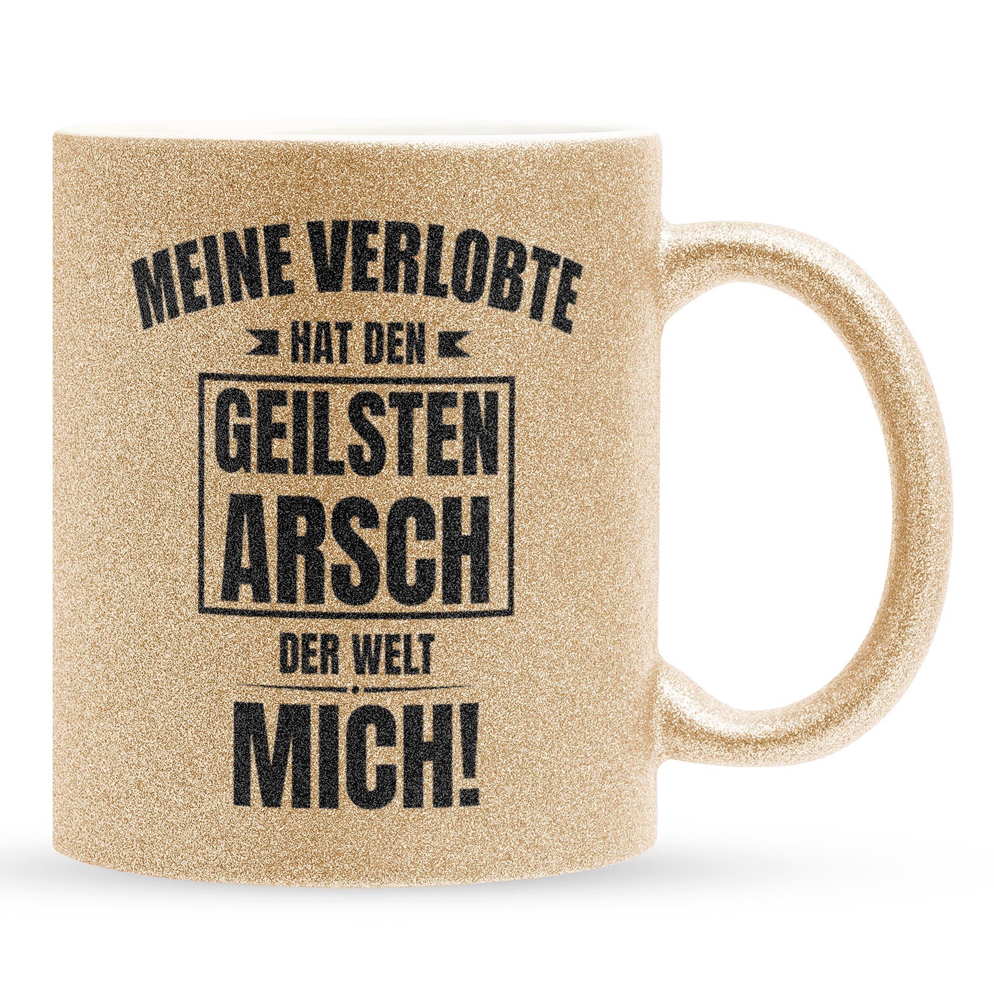 22Feels Tasse Verlobter Geschenk Männer Verlobung Bekannt Geben Für Ihn Spruch, Keramik, Glitzertasse, Made in Germany