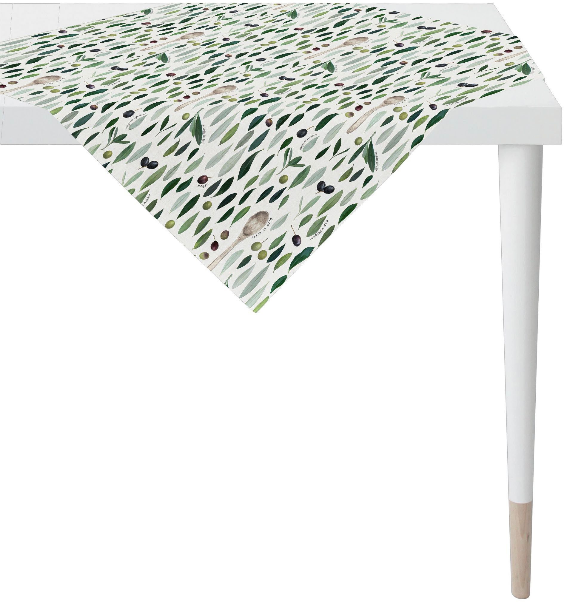 APELT Tischdecke 7007 (1-tlg), Olivendesign als all-over