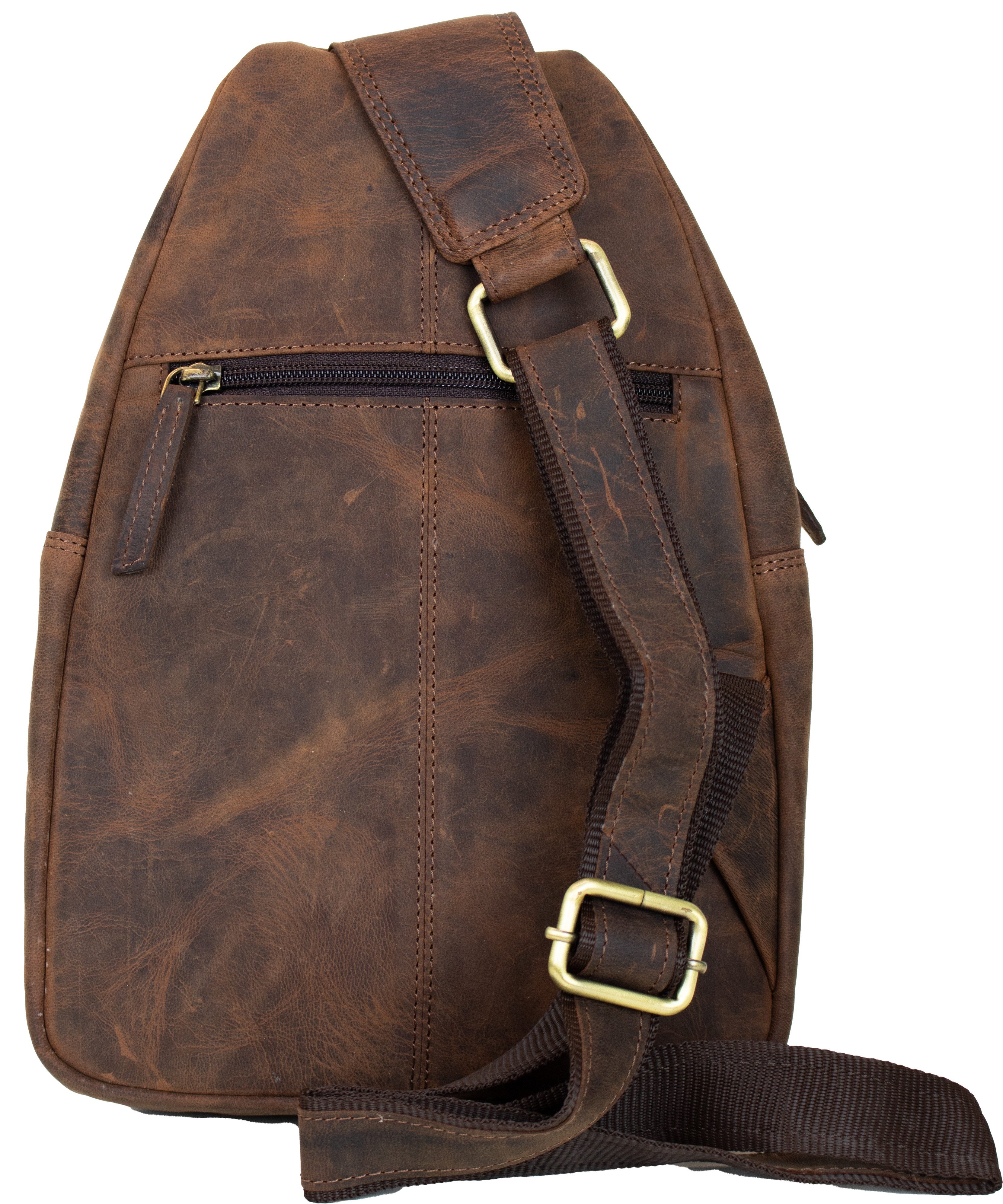 MDM Schultertasche Herren Leder Schultertasche Brusttasche günstig online kaufen