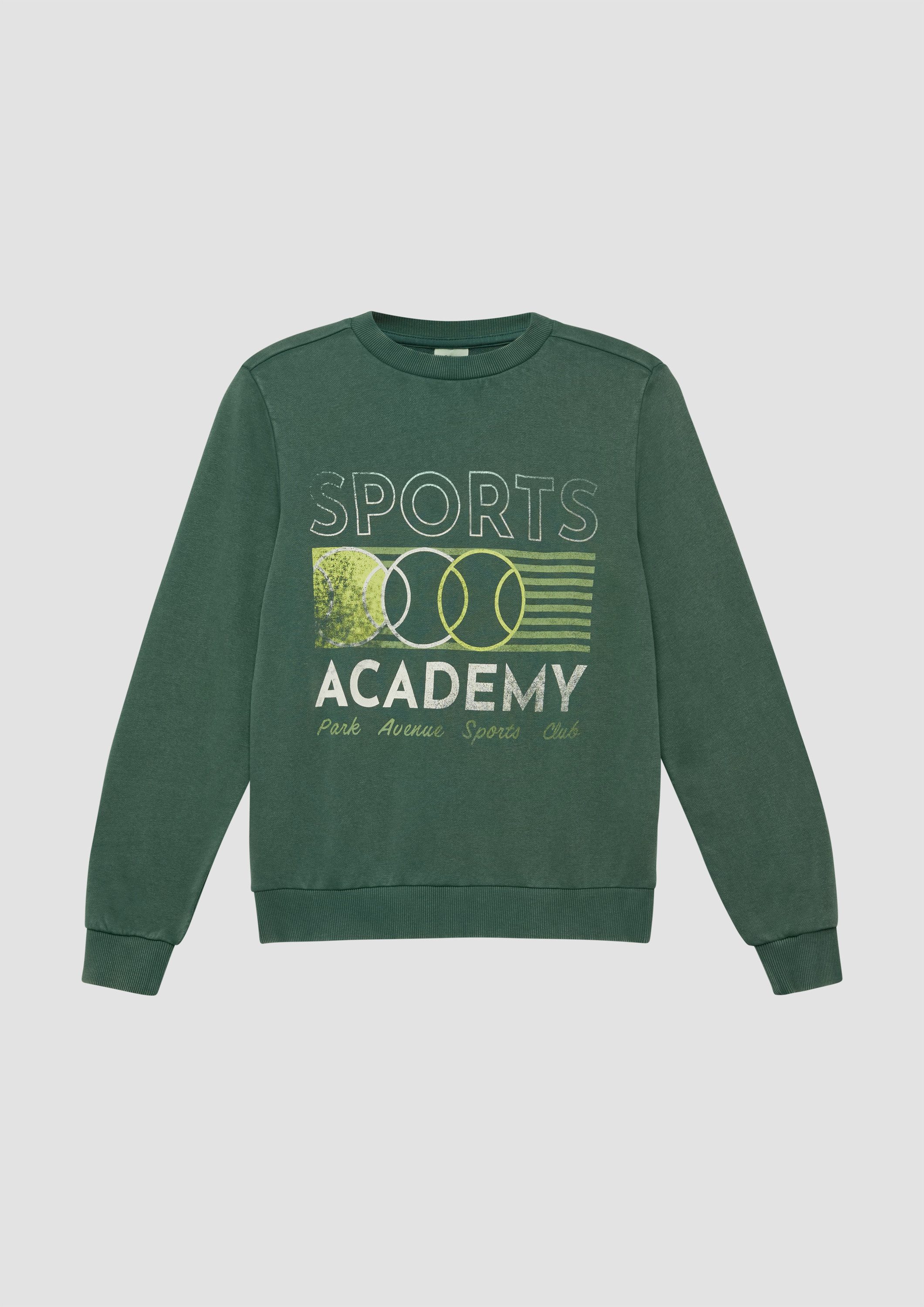s.Oliver Sweatshirt Sweatshirt Gewaschenes Sweatshirt mit Frontprint