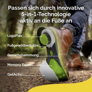 Scholl Einlegesohlen LiquiFlex Everyday, Komforteinlegesohlen - Mehr Polsterung durch Memory Foam