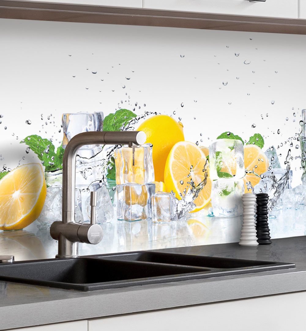 MyMaxxi Dekorationsfolie Küchenrückwand selbstklebend Zitrone Spritzschutz günstig online kaufen