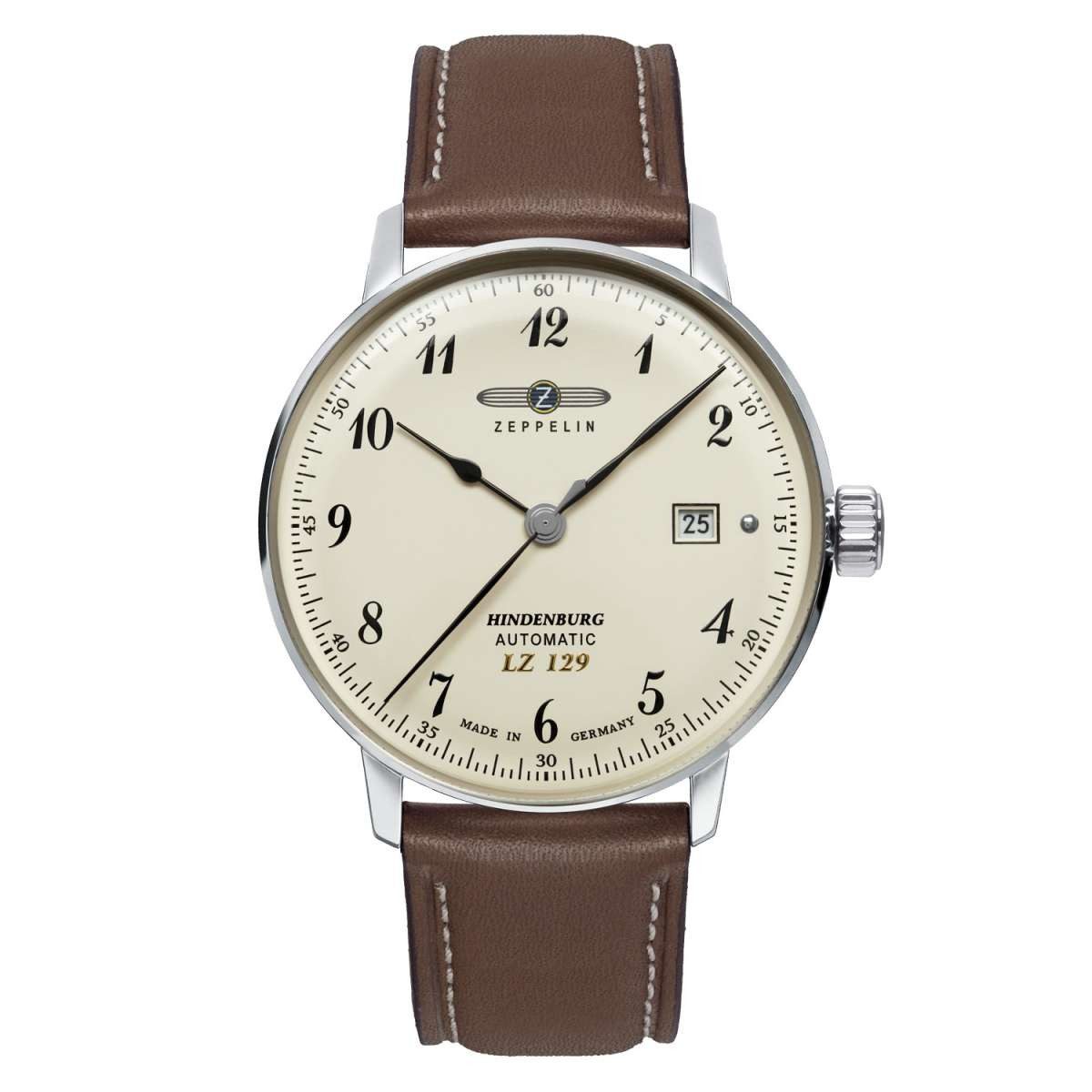 ZEPPELIN Automatikuhr 8056-5, für Herren Hindenburg LZ129 Braun/Beige