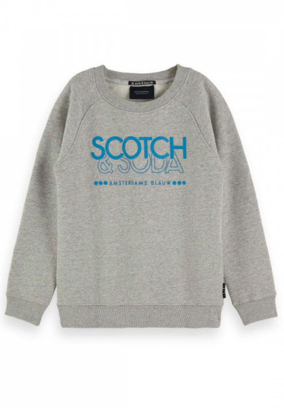 Sweater Sweatshirt mit Print – Baumwollpullover mit Rundhalsausschnitt
