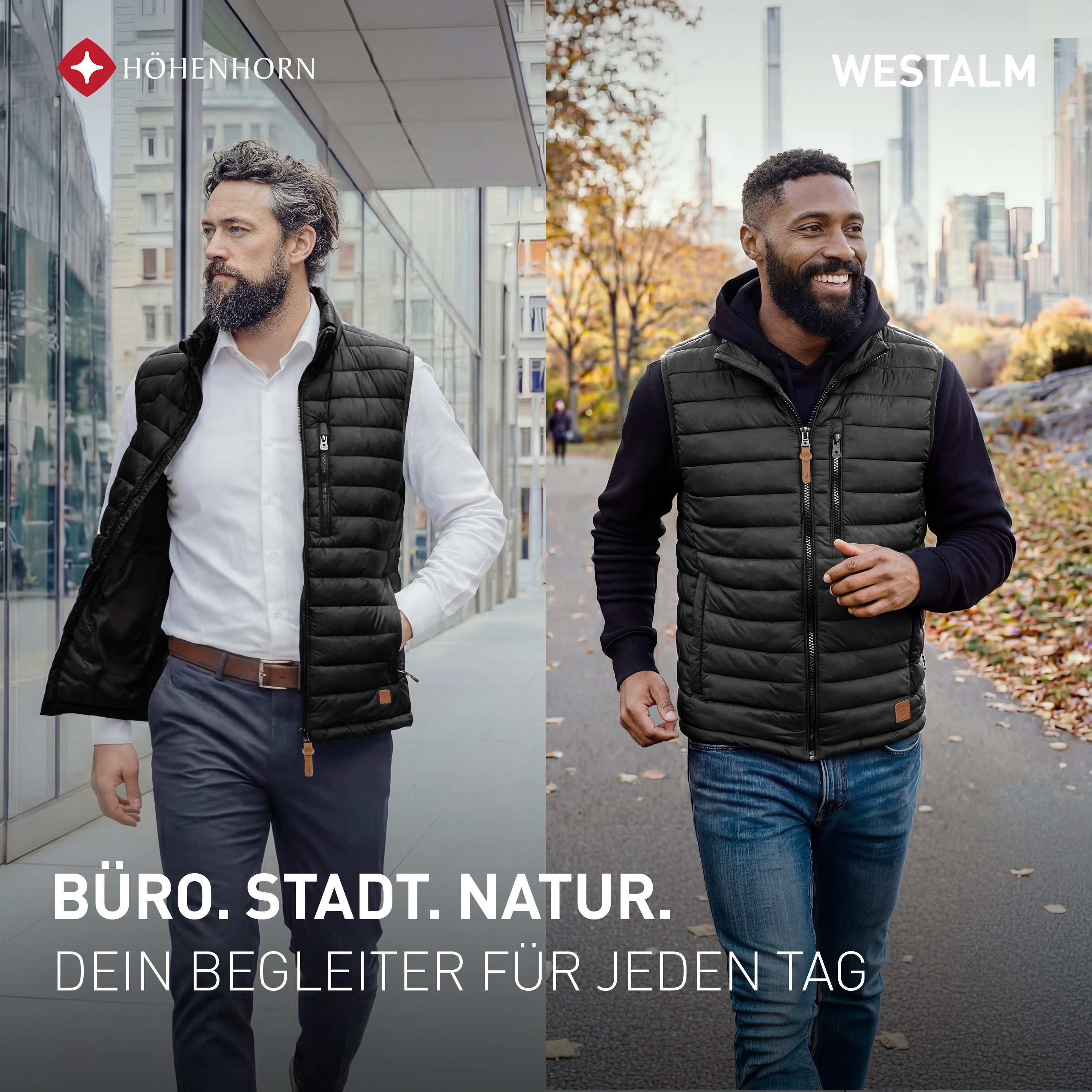 Höhenhorn Steppweste Westalm Herren Weste für Männer Steppjacke Sportjacke leichtes Eigengewicht, Thermo-Wattierung