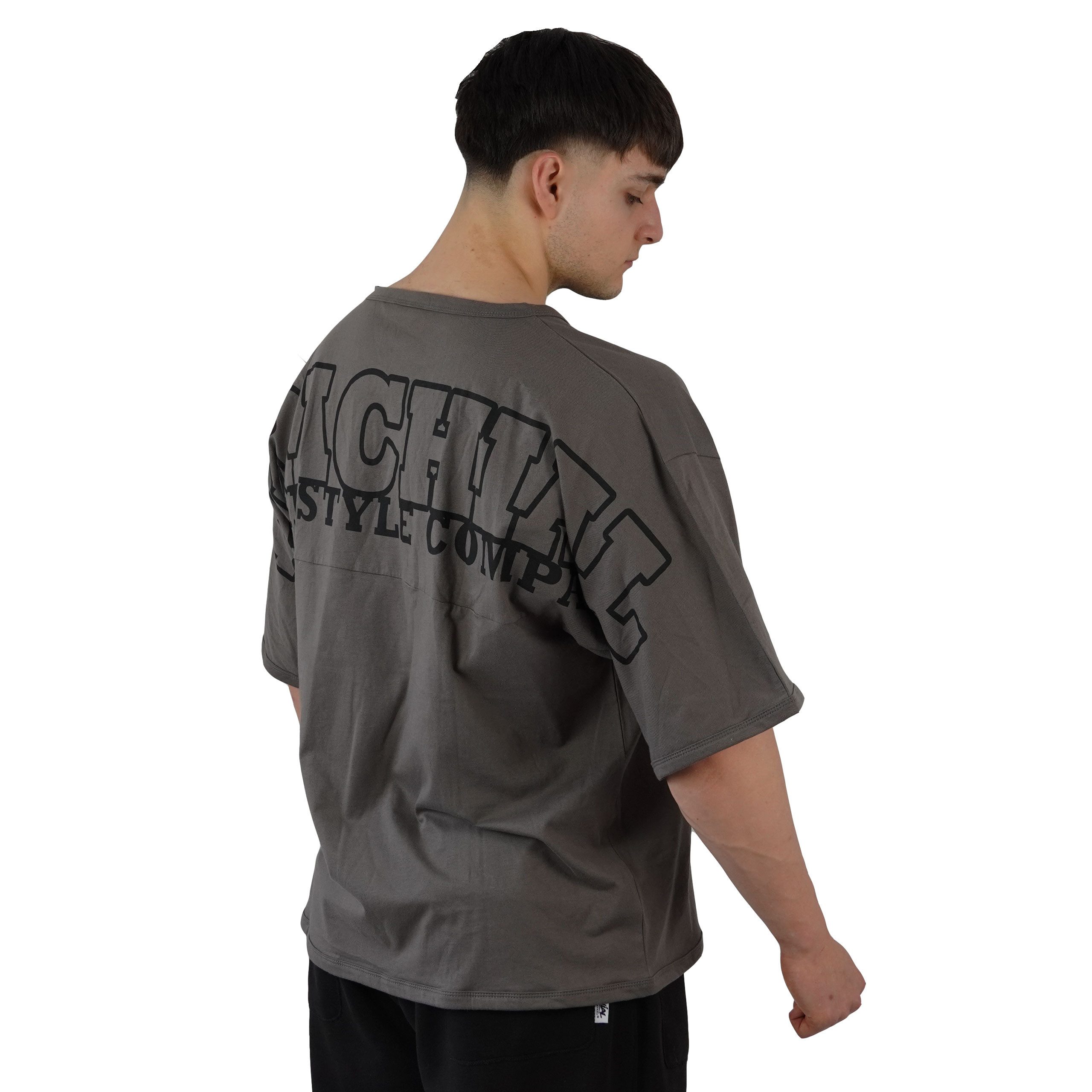 BRACHIAL THE LIFESTYLE COMPANY T-Shirt Brachial T-Shirt "Shoulder" stahlgrau/schwarz